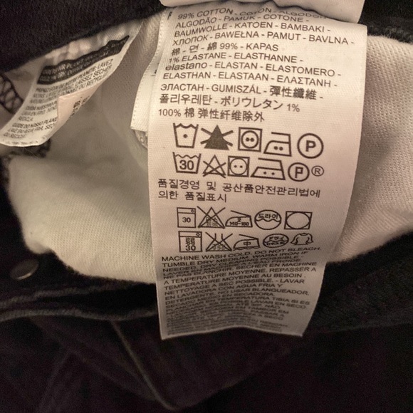 Levi’s Men’s 569 Loose Relaxed Fit Denim Jean Shorts Black Size 42 - Picture 11 of 12